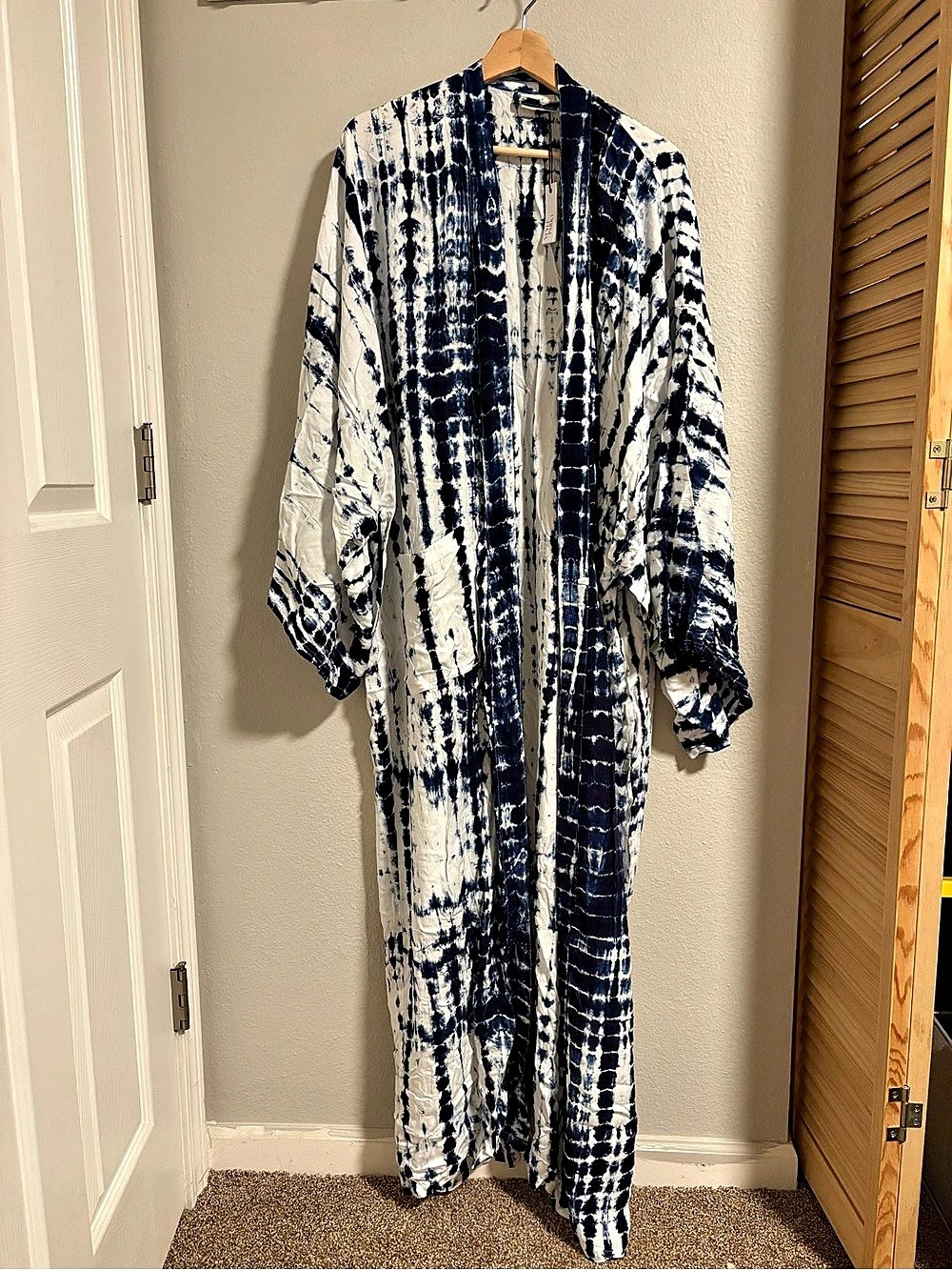 NWT Style Park 1 Tie-Dye Maxi Kimono NWT